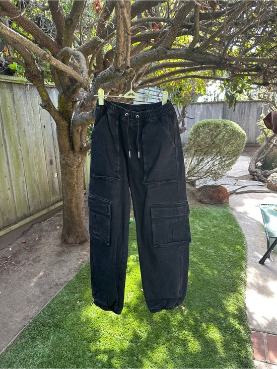 RAYN Pants - RAYN Women's Black Cargo Jogger Pants with Utility Pockets